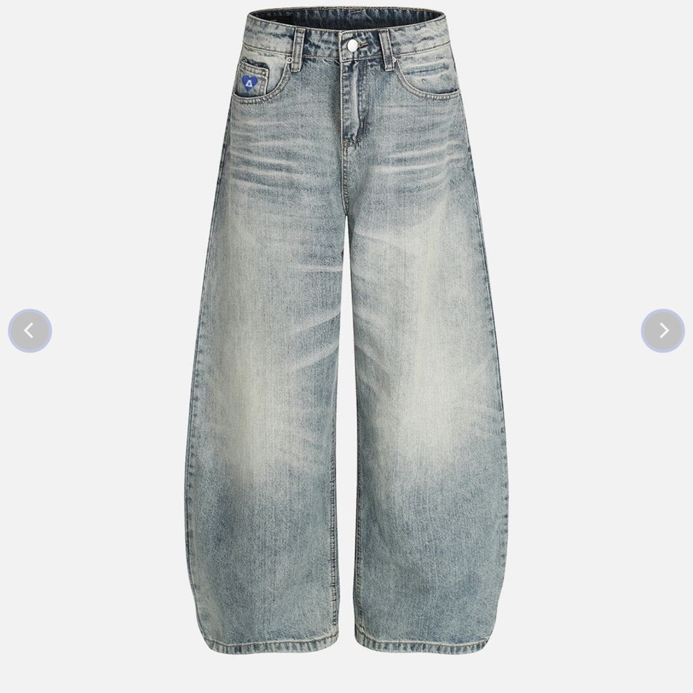 Aelfric Eden Washed Denim Baggy Barrel Jeans Size 30